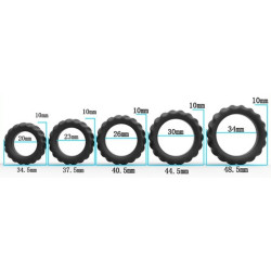 Generique Pack de 5 cockrings Enhance Rings Silicone